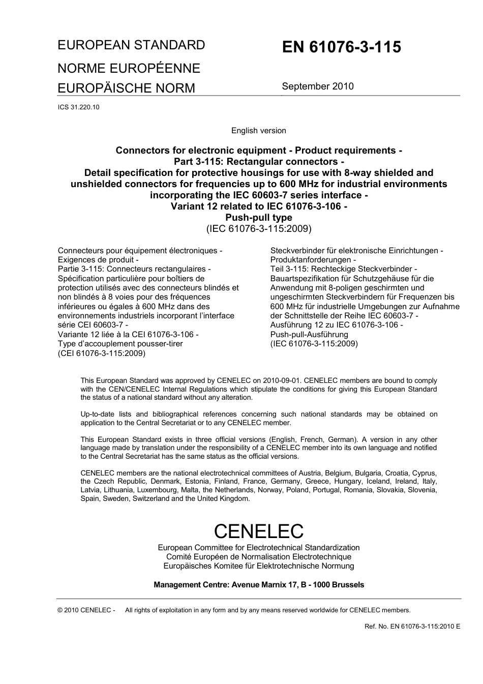 BS EN 61076-3-115-2010.pdf_第3页