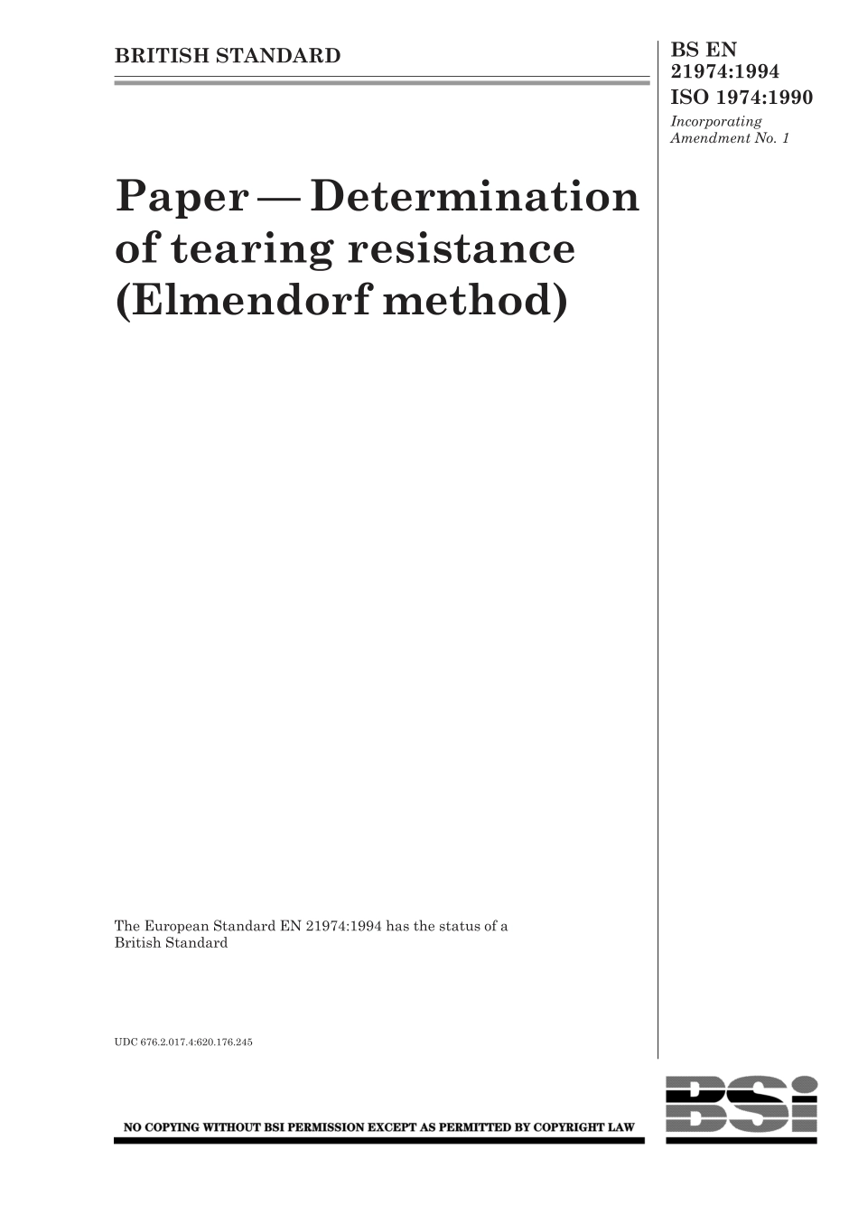 BS EN 21974-1994 (1999) ISO 1974-1990.pdf_第1页