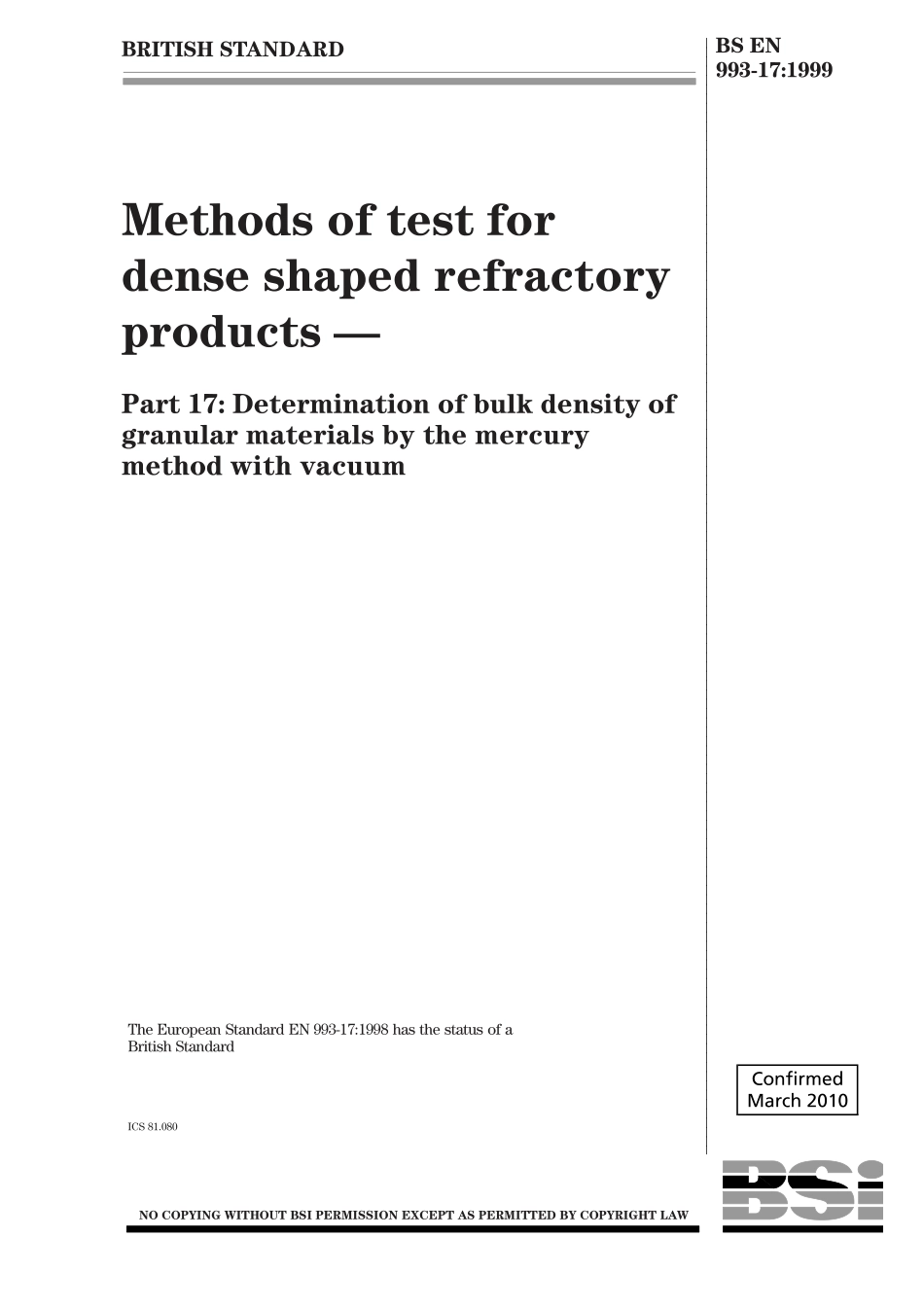 BS EN 00993-17-1999 (2010).pdf_第1页