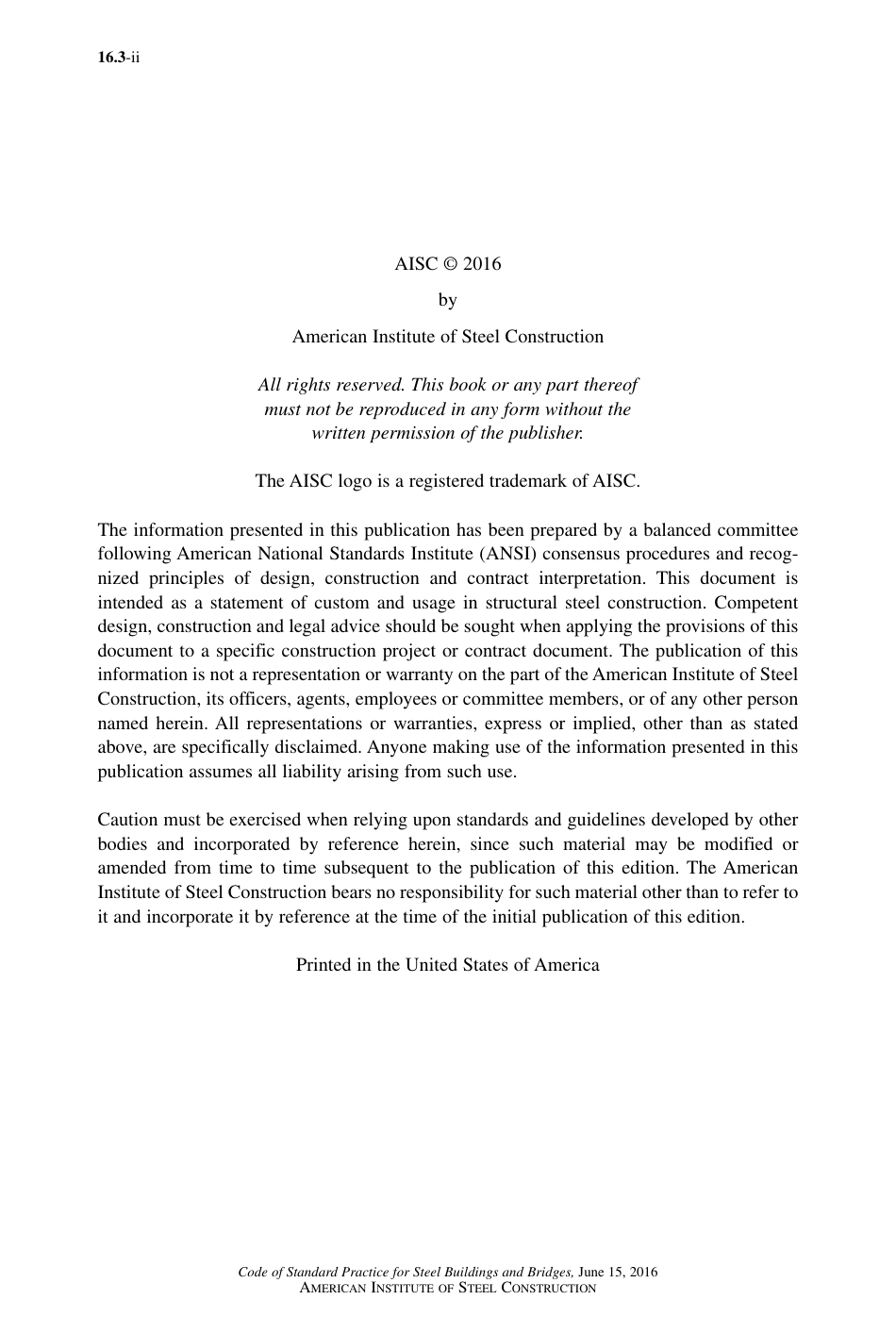 ANSI AISC 303-16 Code of Standard Practice for Steel Buildings and Bridges.pdf_第2页