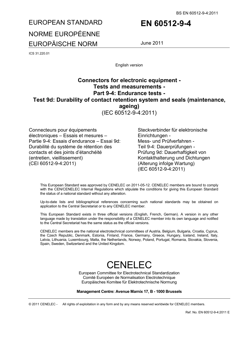 BS EN 60512-9-4-2011.pdf_第3页