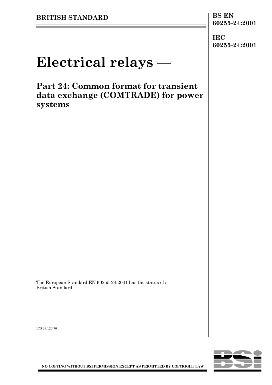 BS EN 60255-24-2001.pdf_第1页