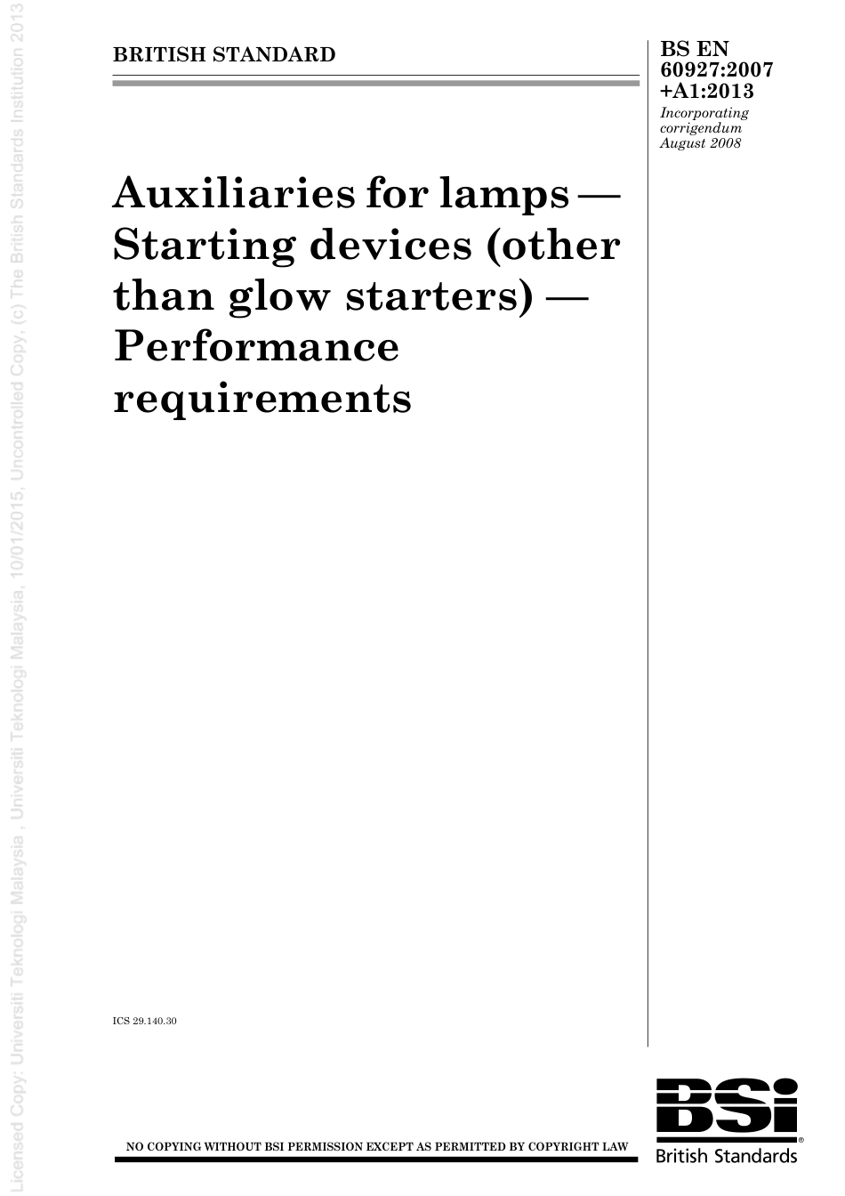 BS EN 60927-2007 + A1-2013.pdf_第1页