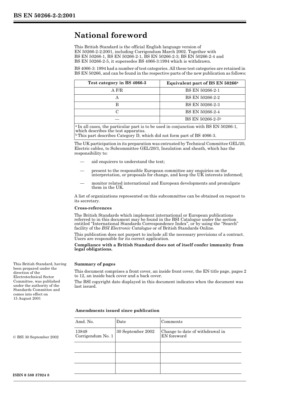 BS EN 50266-2-2-2001 (2002).pdf_第2页
