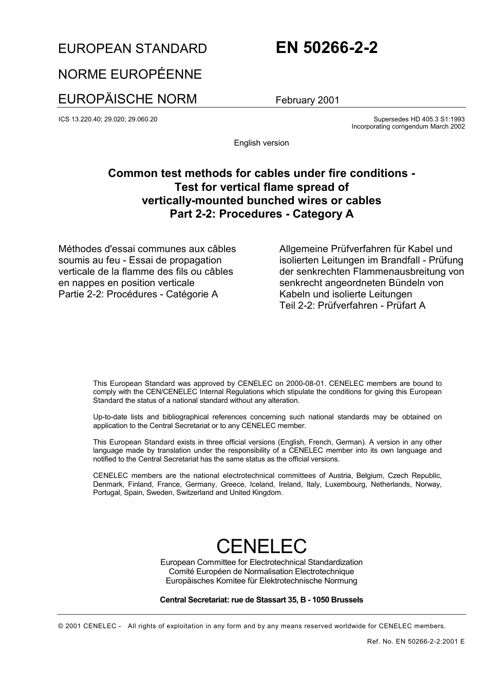 BS EN 50266-2-2-2001 (2002).pdf_第3页