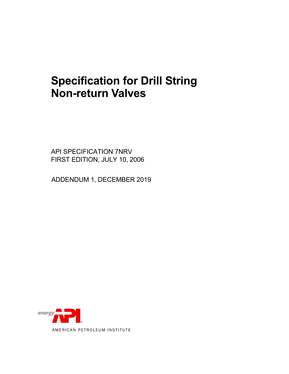 API Spec 7NRV-2006 (2019).pdf_第1页