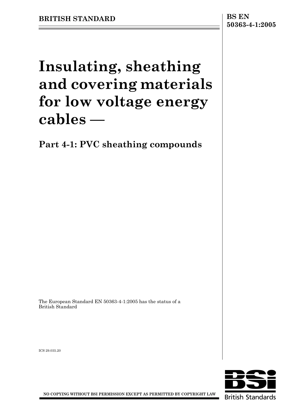 BS EN 50363-4-1-2005 (2006).pdf_第1页