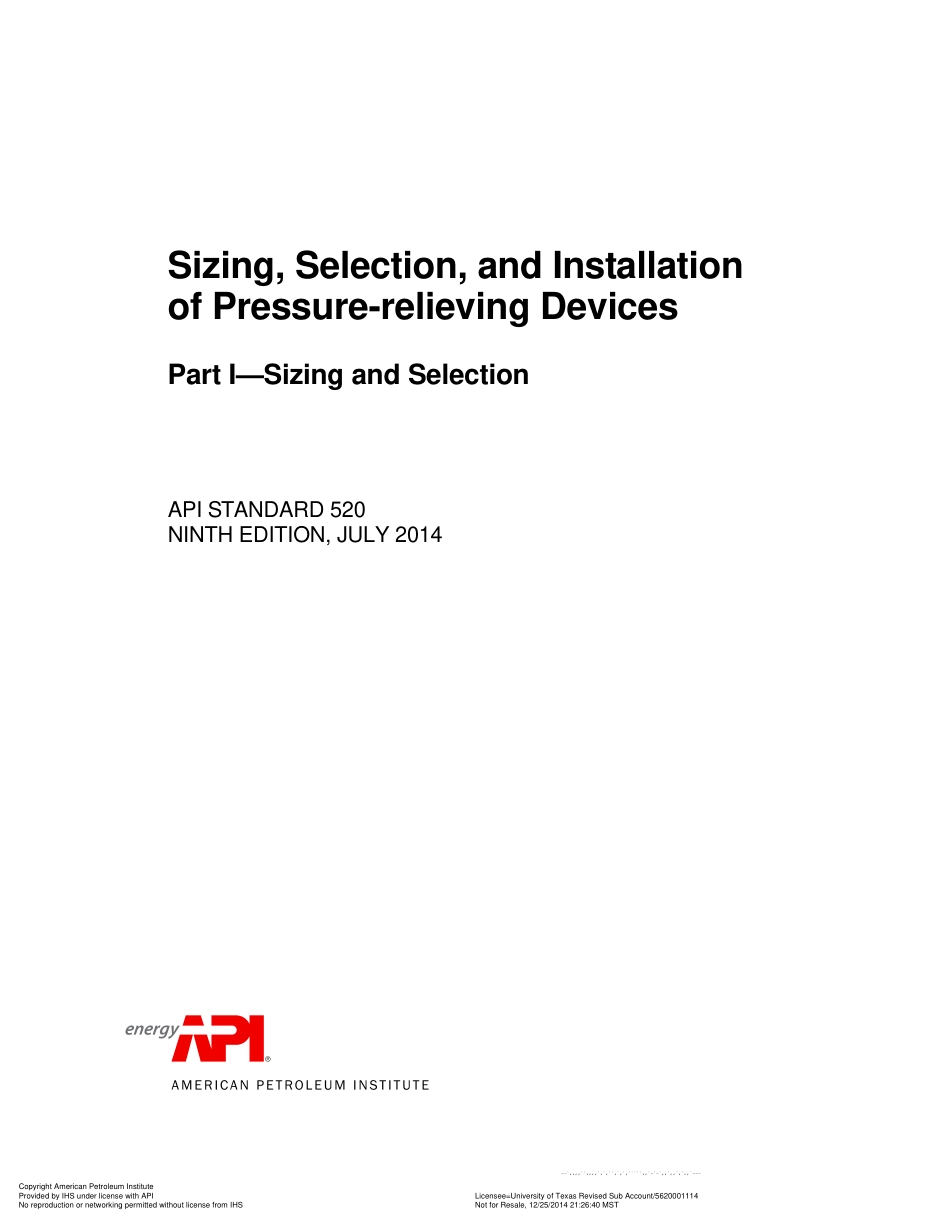 API 520-2014 9th part I Sizing and Selection.pdf_第1页