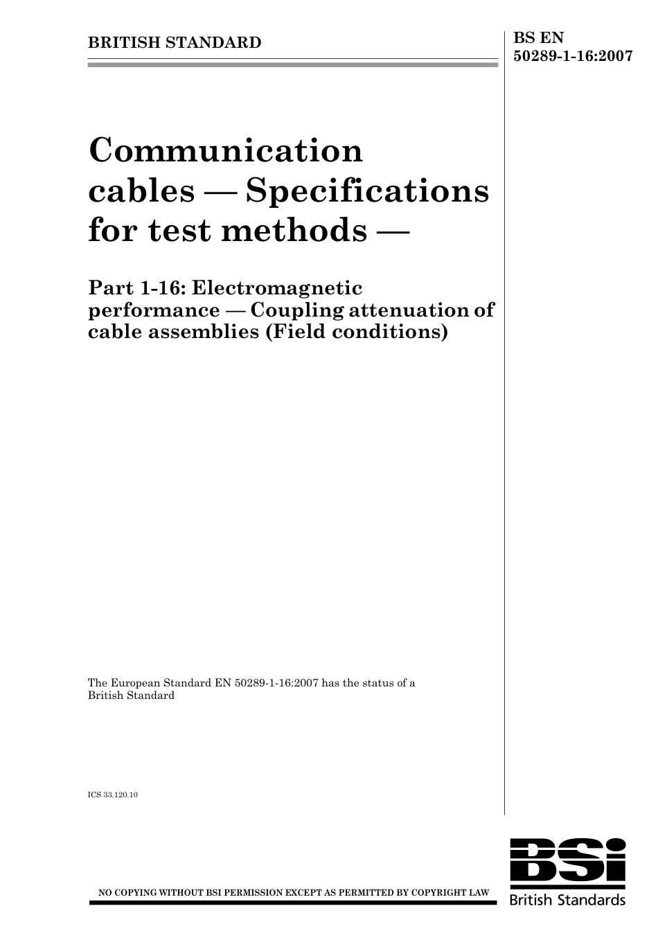 BS EN 50289-1-16-2007.pdf_第1页