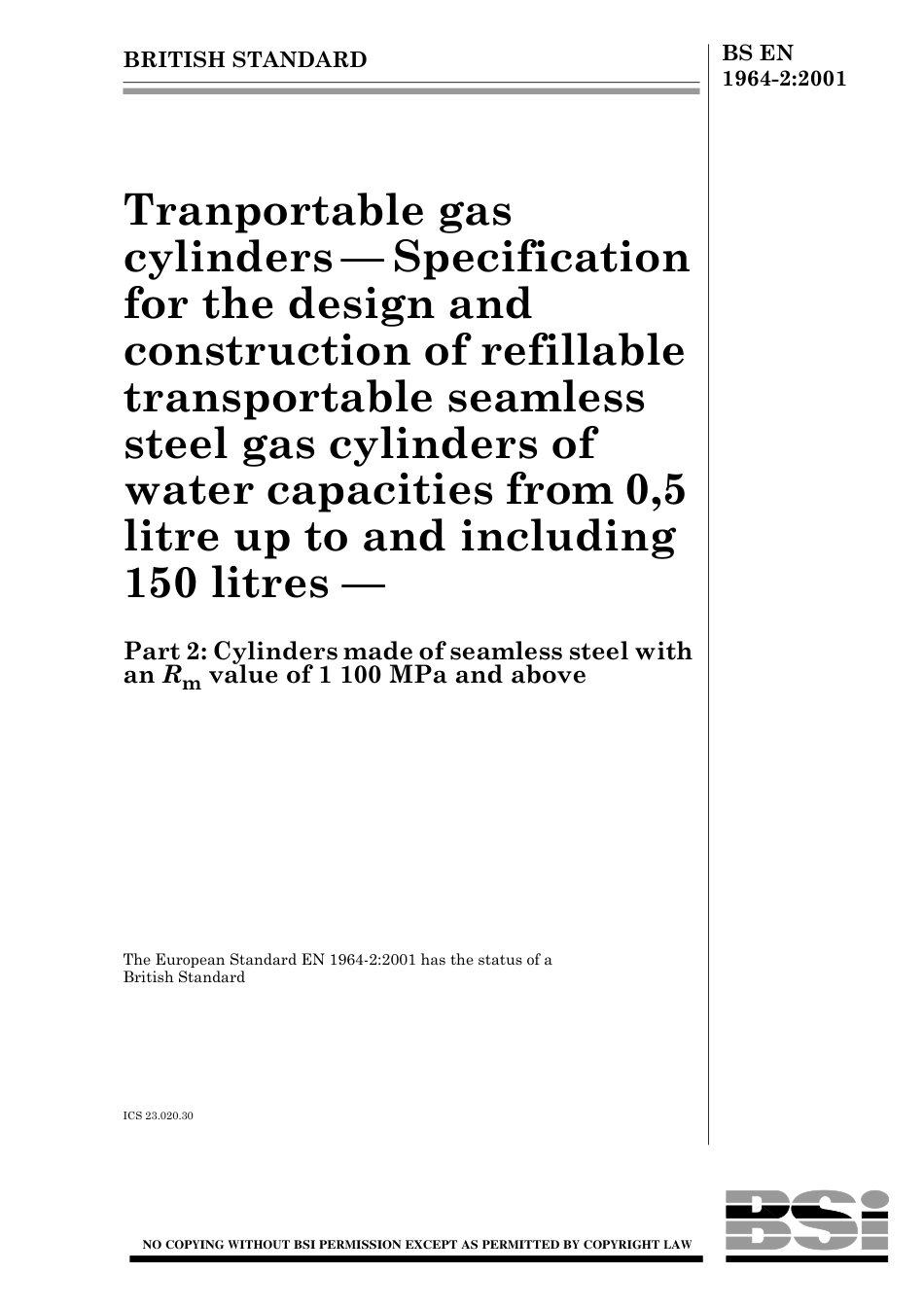 BS EN 01964-2-2001.pdf_第1页