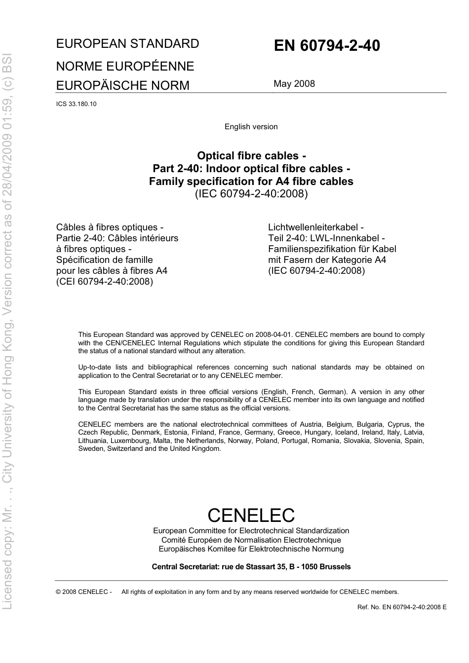 BS EN 60794-2-40-2008.pdf_第3页