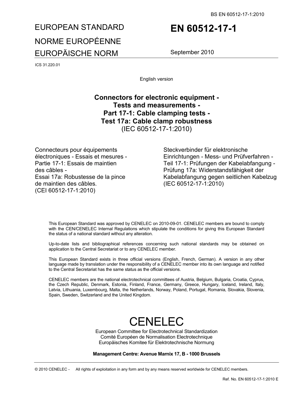 BS EN 60512-17-1-2010.pdf_第3页