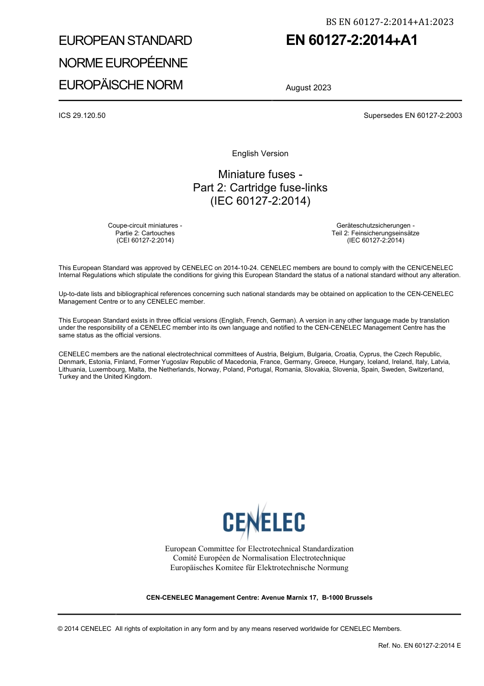 BS EN 60127-2-2014 + A1-2023.pdf_第3页