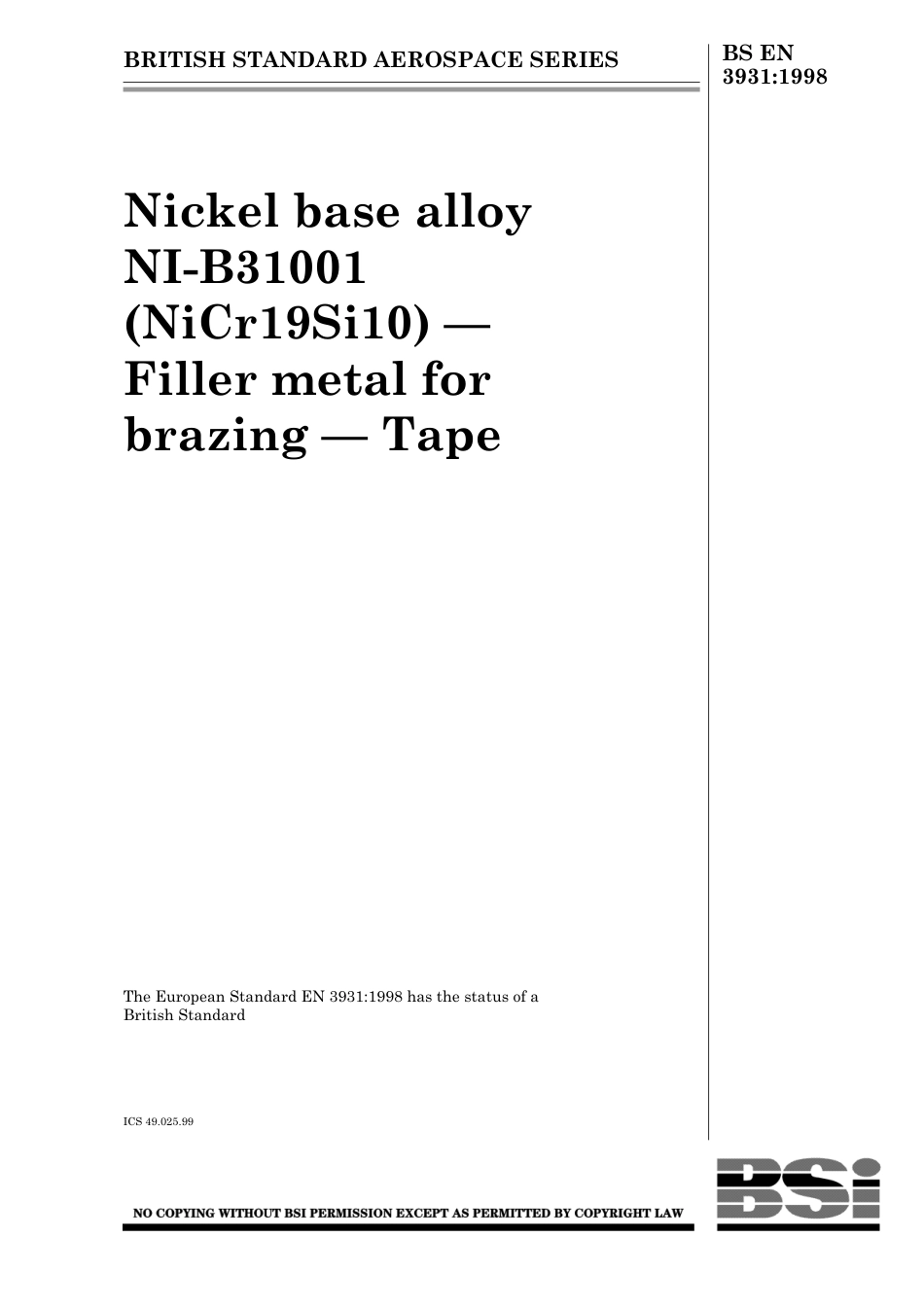 BS EN 03931-1998 (1999).pdf_第1页