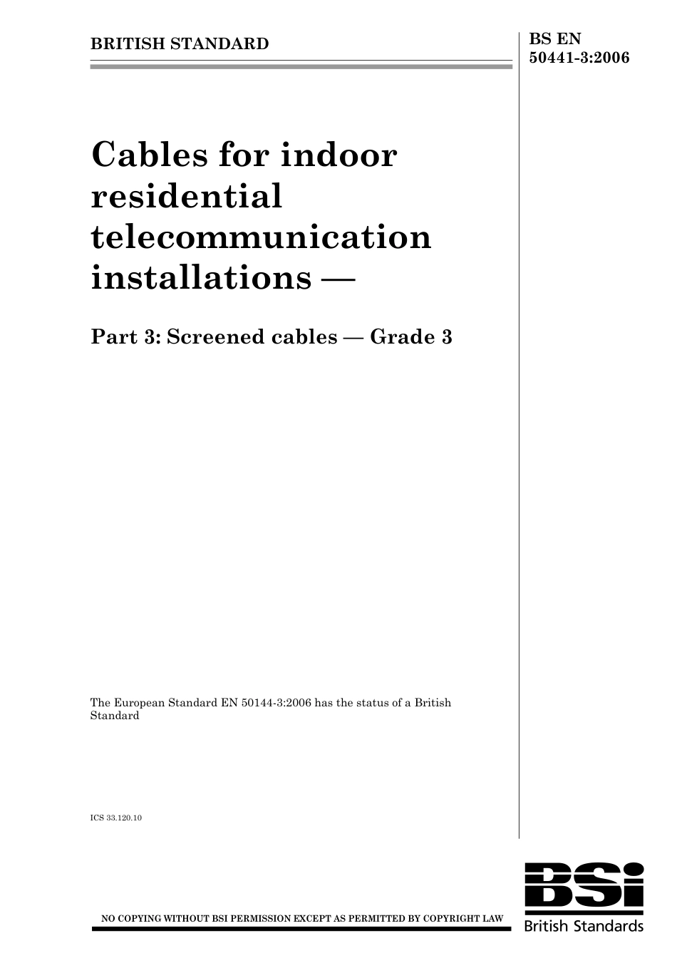 BS EN 50441-3-2006.pdf_第1页