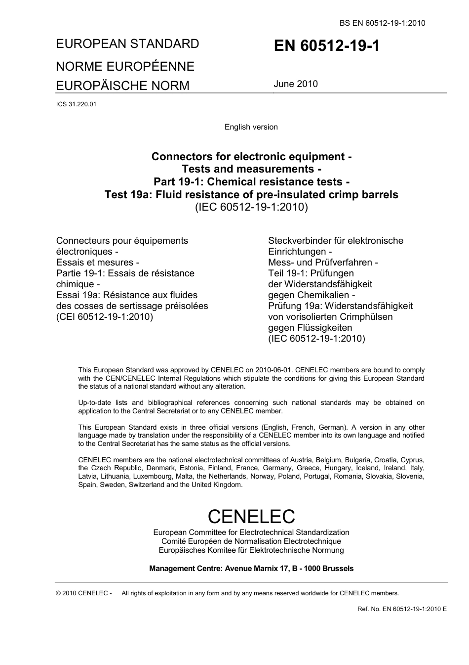 BS EN 60512-19-1-2010.pdf_第3页