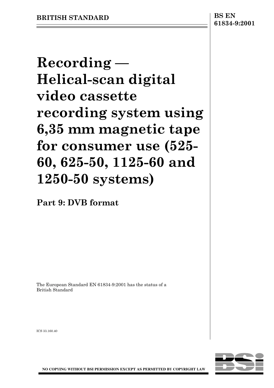 BS EN 61834-9-2001.pdf_第1页