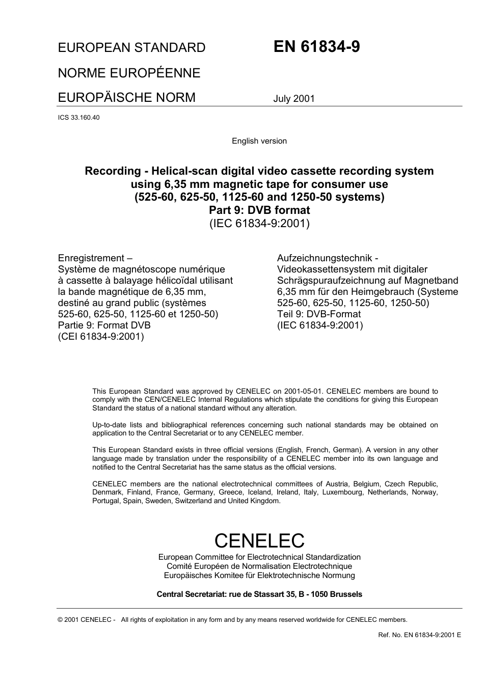 BS EN 61834-9-2001.pdf_第3页