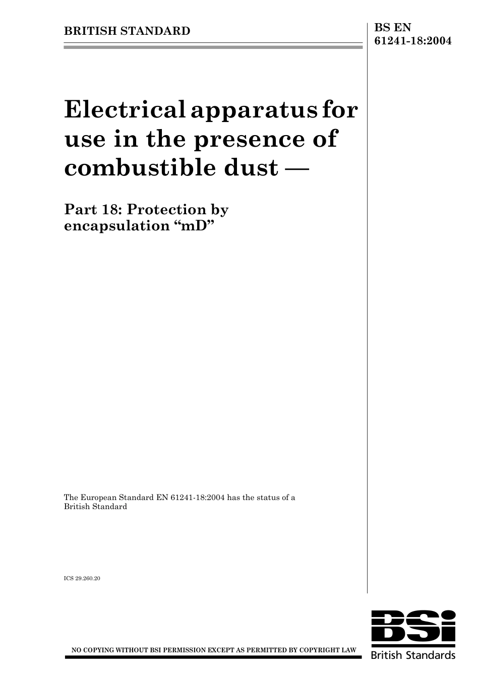 BS EN 61241-18-2004.pdf_第1页