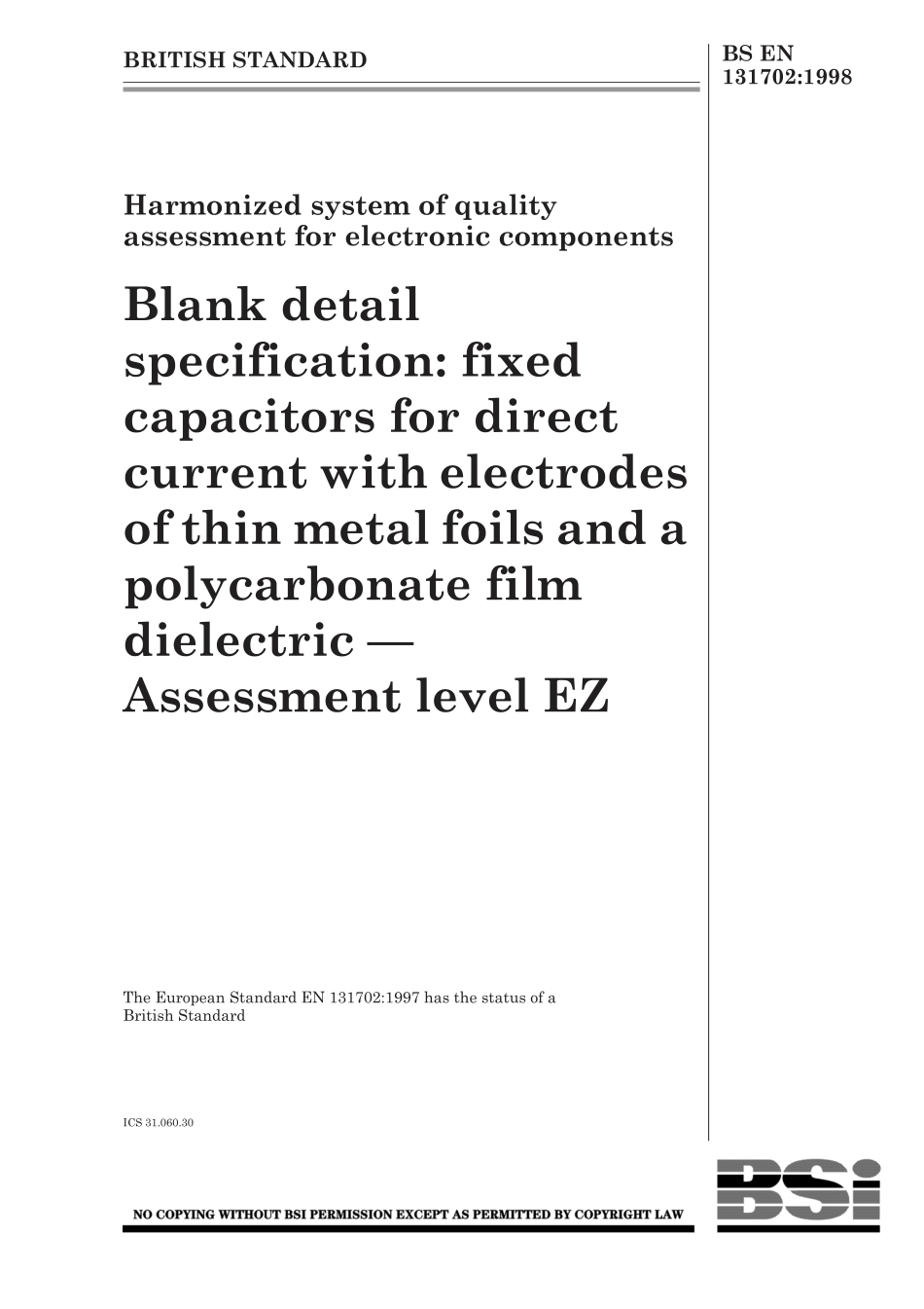 BS EN 131702-1998.pdf_第1页