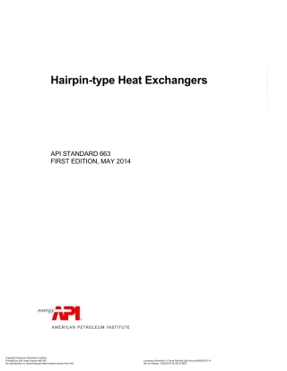 API STD 663-2014 1st Hairpin-type Heat Exchangers.pdf