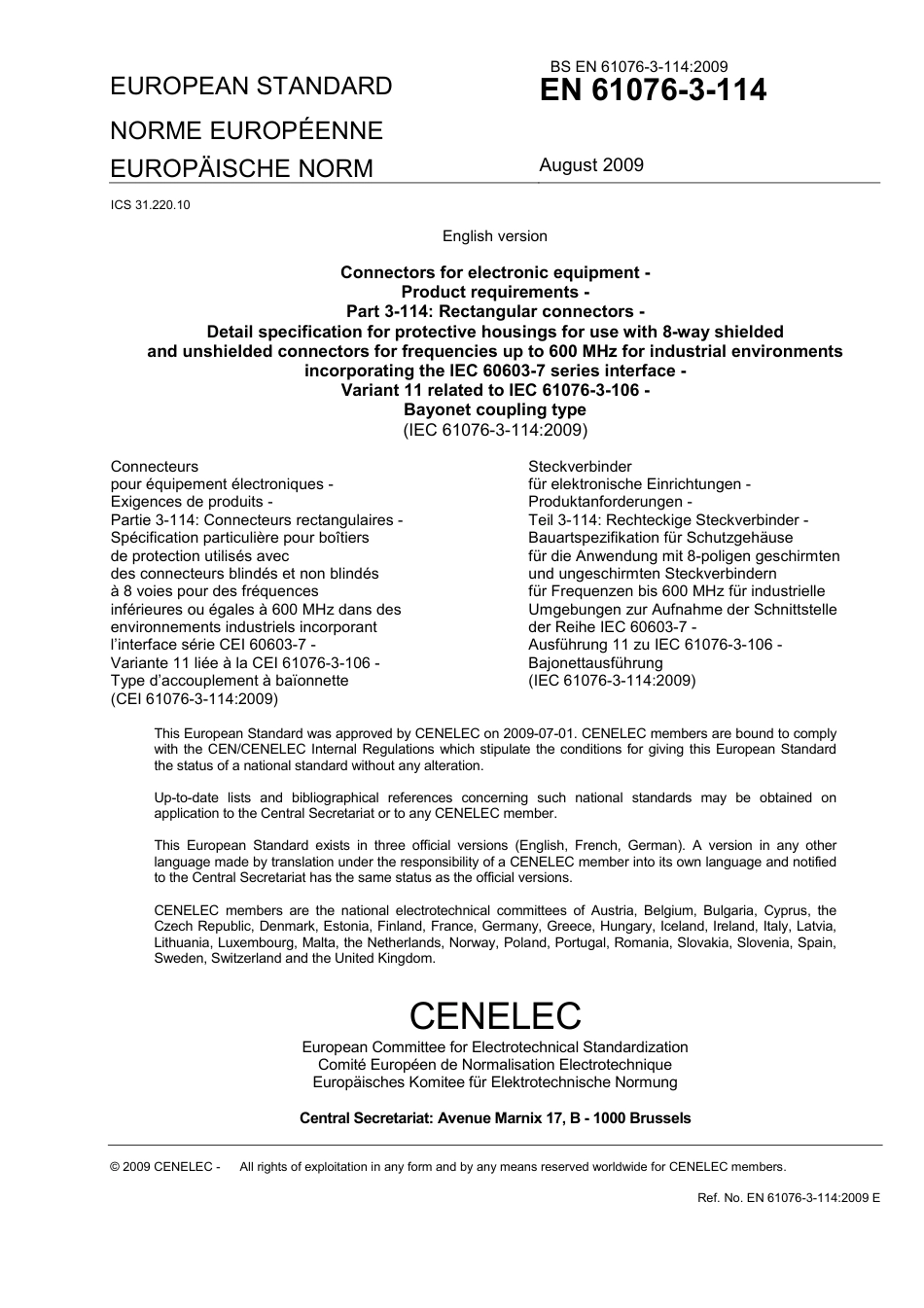 BS EN 61076-3-114-2009.pdf_第3页