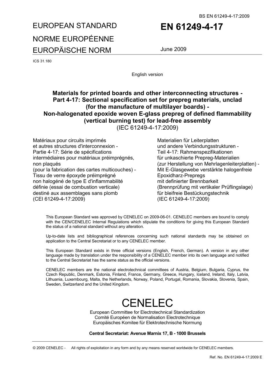 BS EN 61249-4-17-2009.pdf_第3页