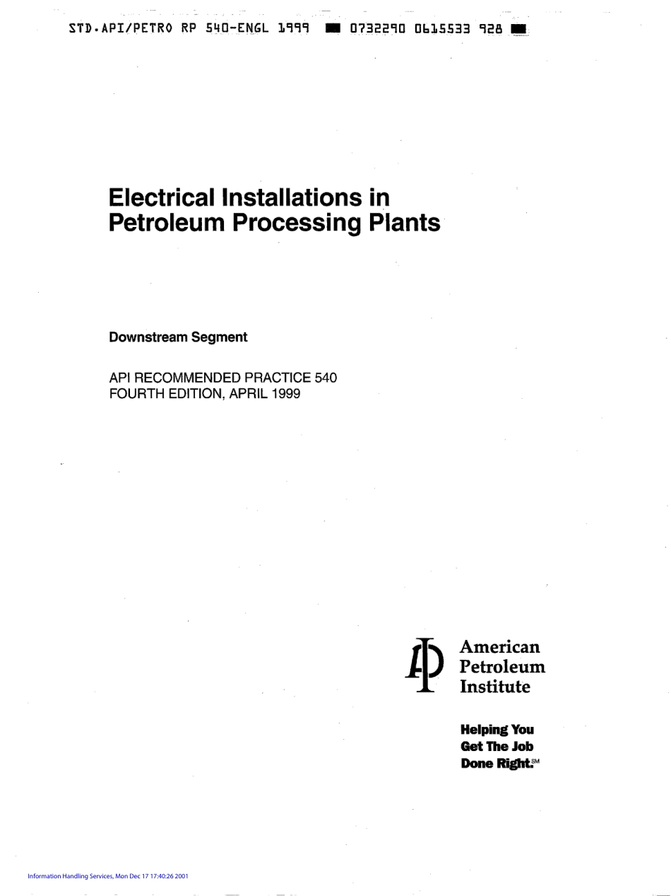 API RP 540-1999 Electrical Installations in Petroleum Processing Plants.pdf_第3页