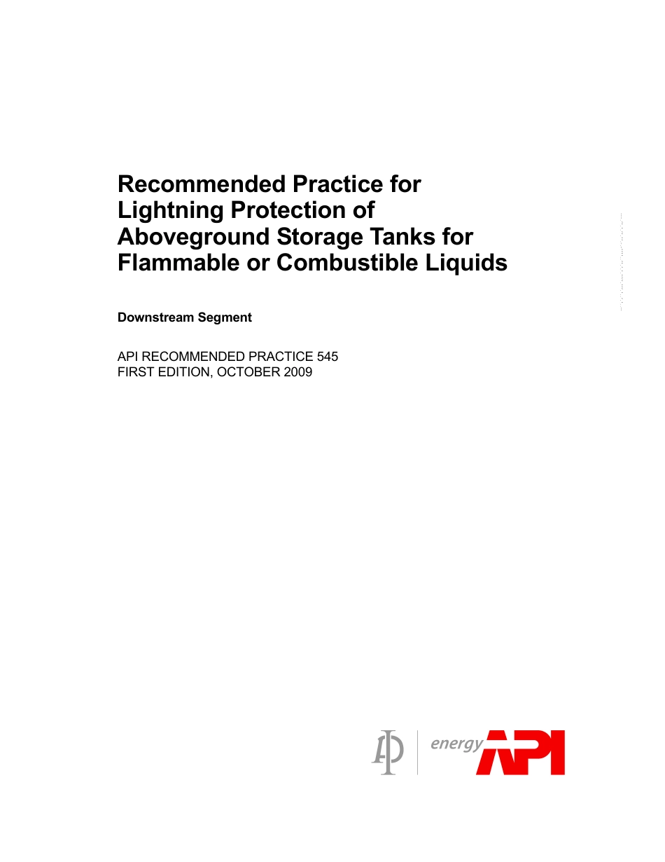API RP 545 2009 Recommended Practice for Lightning Protection of Aboveground Storage Tanks.pdf_第2页