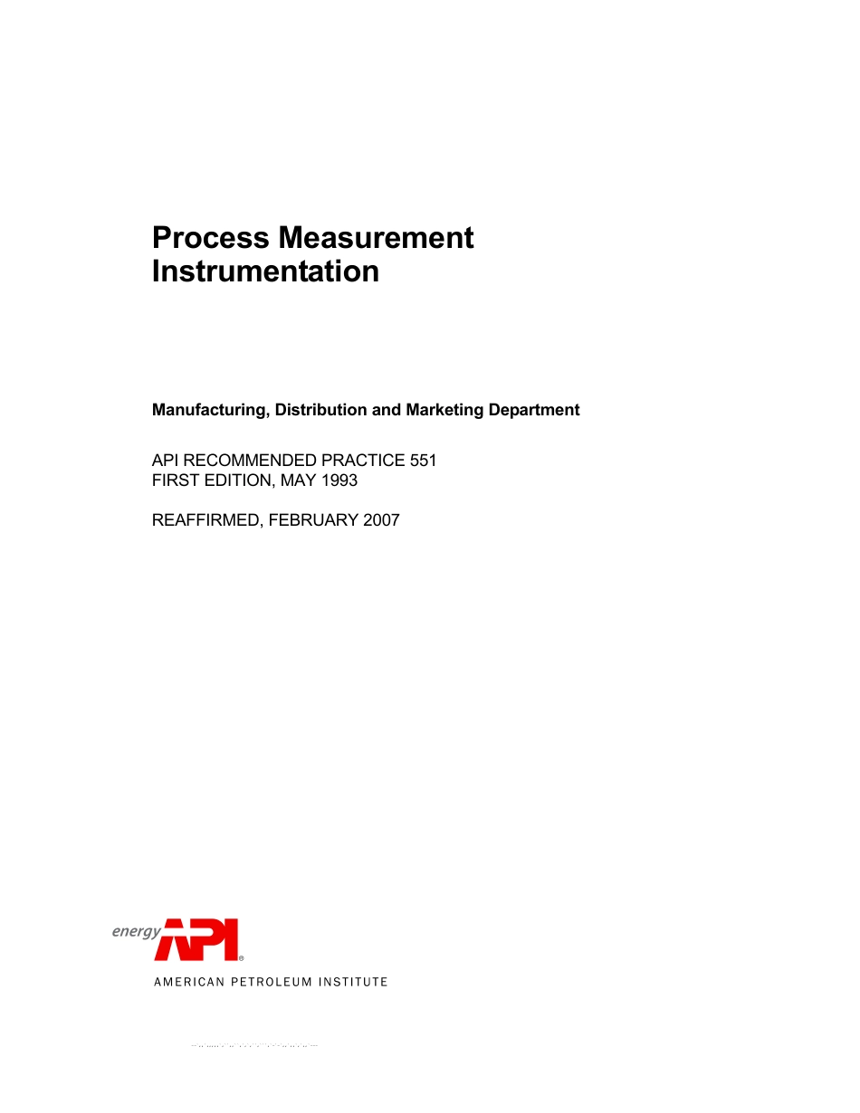 API RP 551 2007 Process Measurement Instrumentation.pdf_第2页
