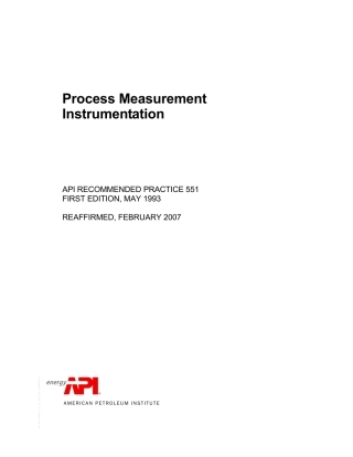 API RP 551 2007 Process Measurement Instrumentation.pdf