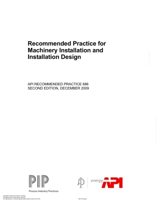 API RP 686-2009 Recommended Practice for Machinery Installation and Installation Design.pdf