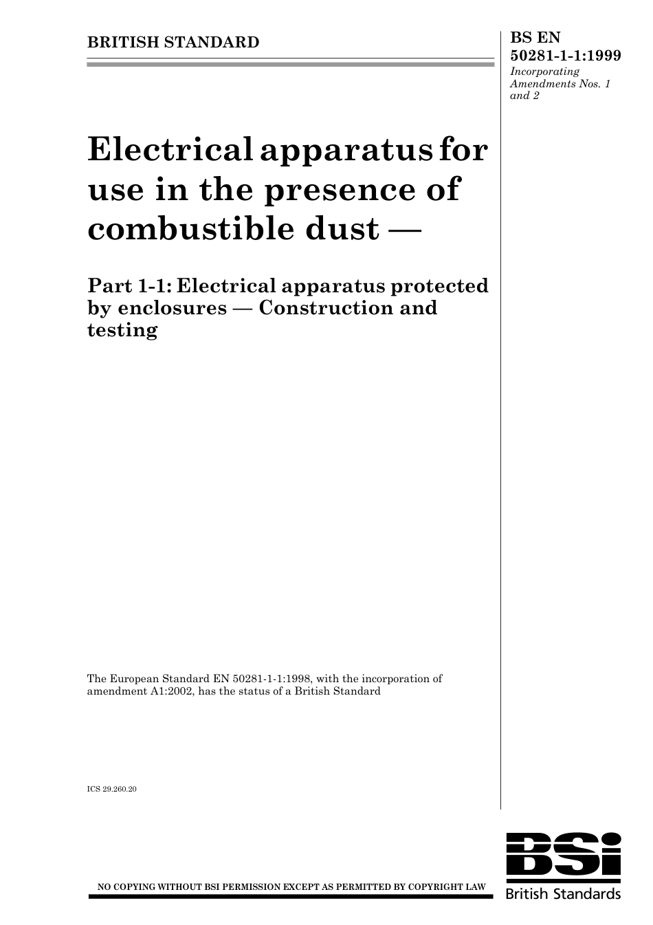 BS EN 50281-1-1-1999 (2002).pdf_第1页