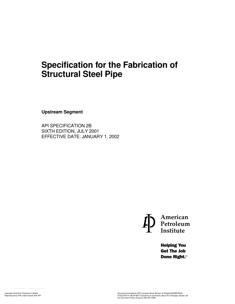 API Spec 2B 2001 Specification for the Fabrication of Structural Steel Pipe.pdf_第3页