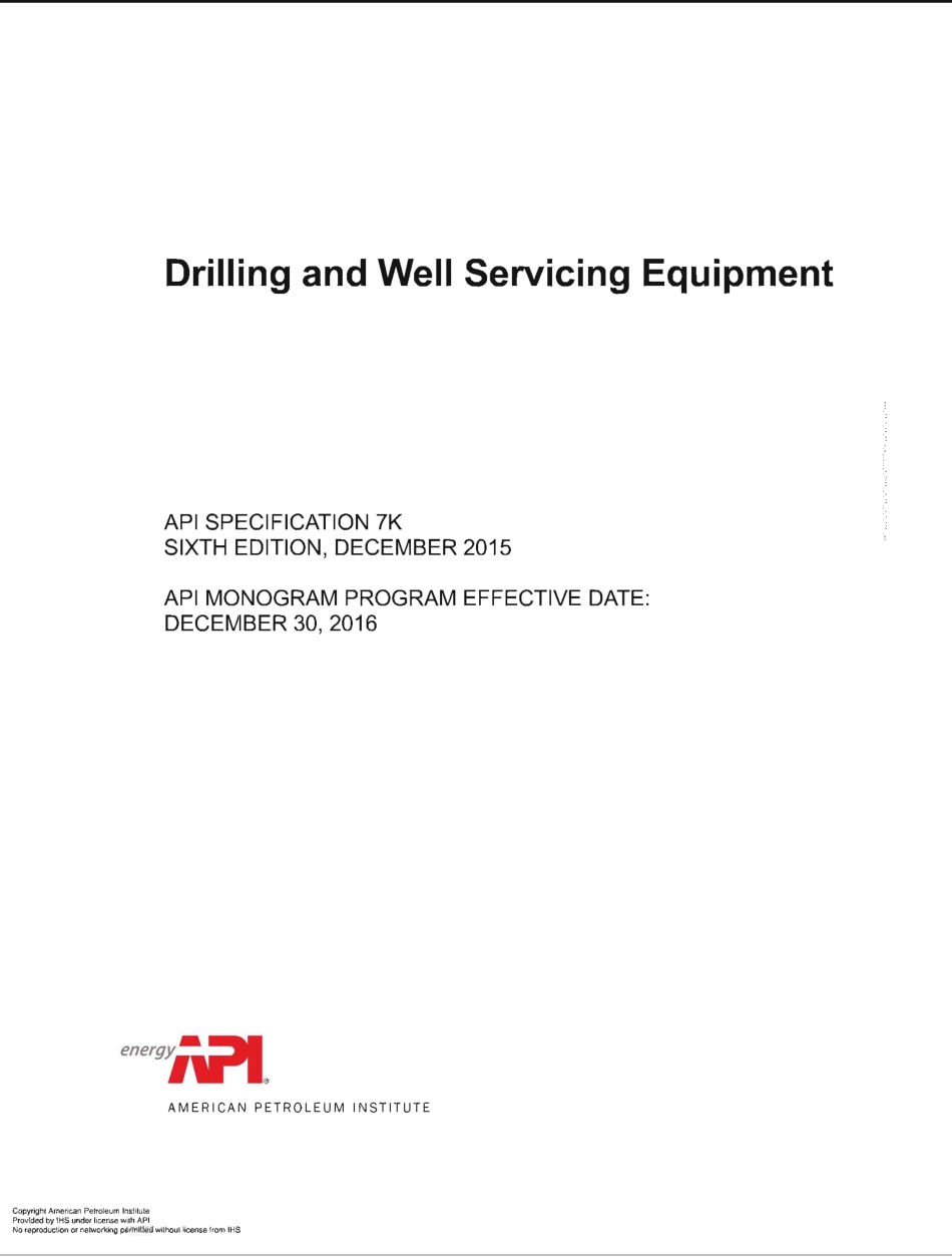 API Spec 7K-2016 Drilling and Well Servicing Equipment.pdf_第1页