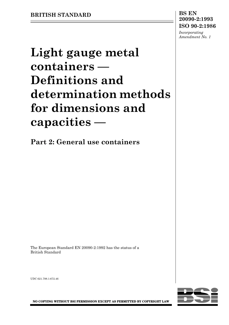 BS EN 20090-2-1993 (1999) ISO 90-2-1986.pdf_第1页