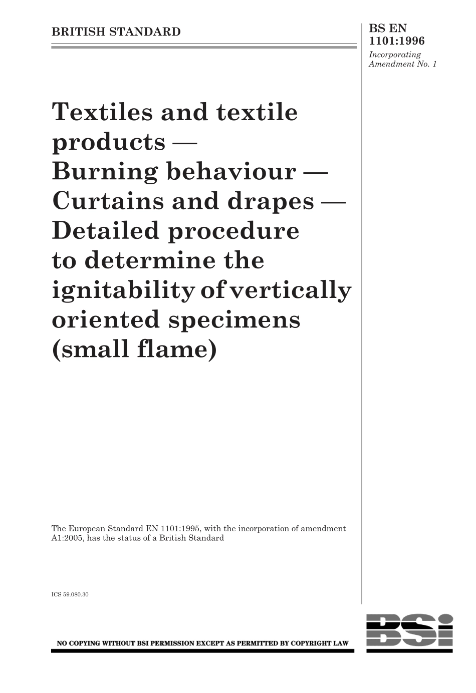 BS EN 01101-1996 (2006).pdf_第1页