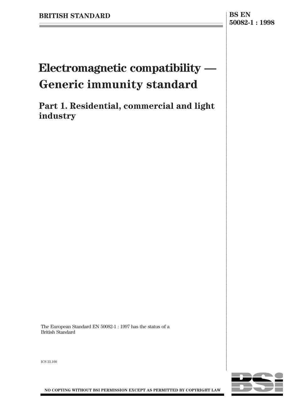 BS EN 50082-1-1998.pdf_第1页