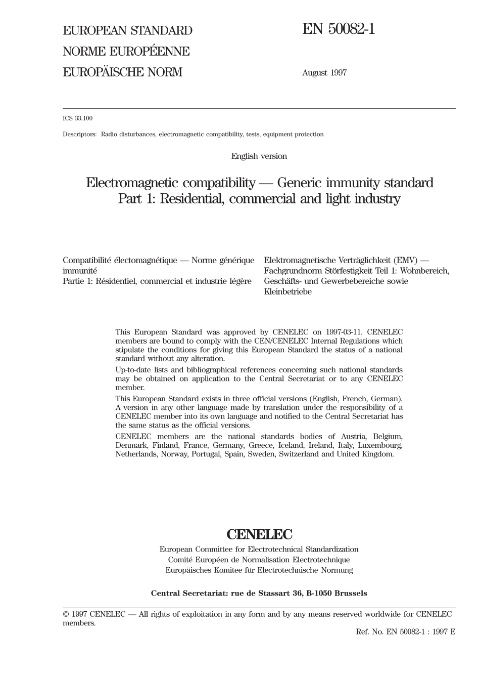 BS EN 50082-1-1998.pdf_第3页