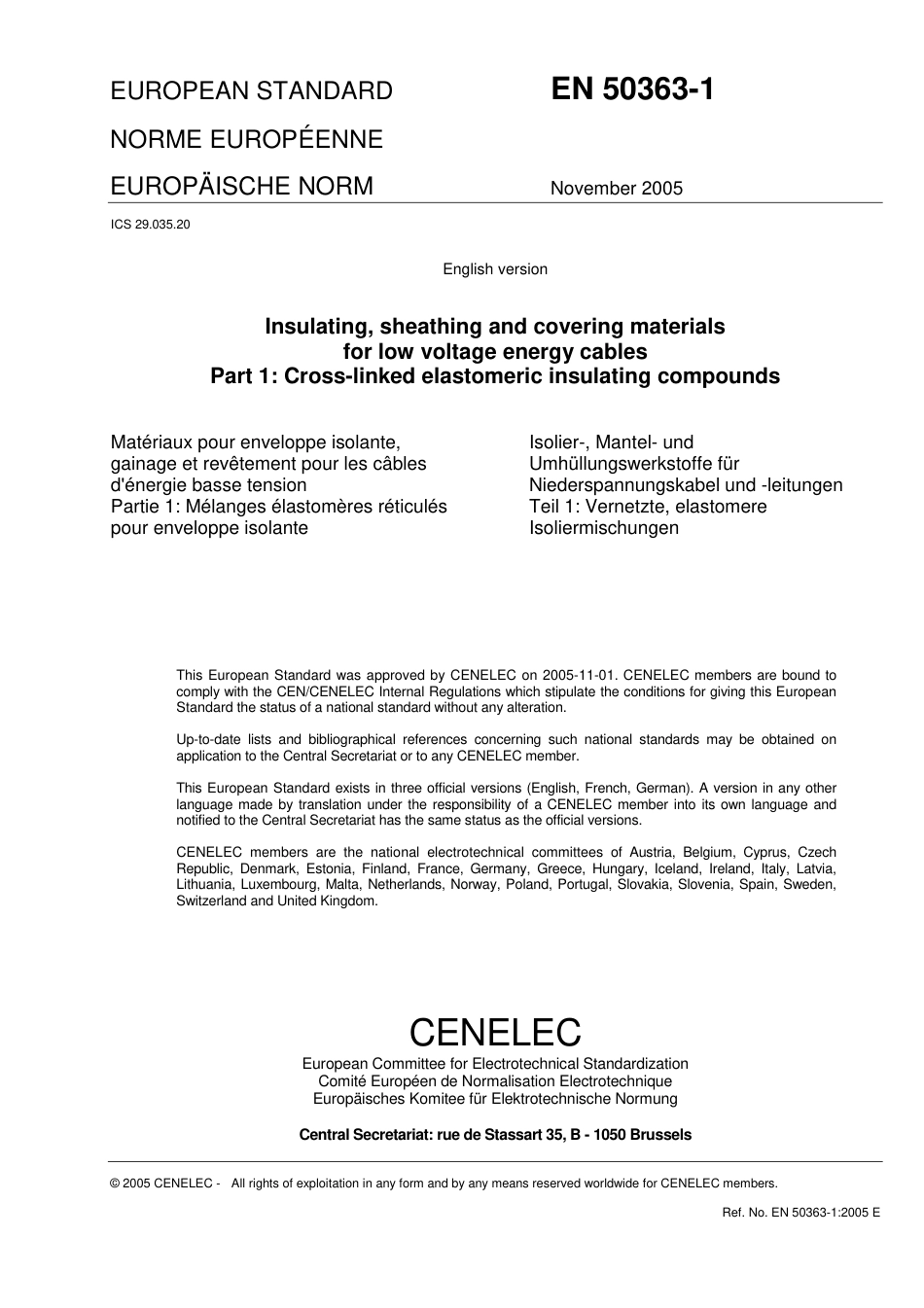 BS EN 50363-1-2005 (2006).pdf_第3页