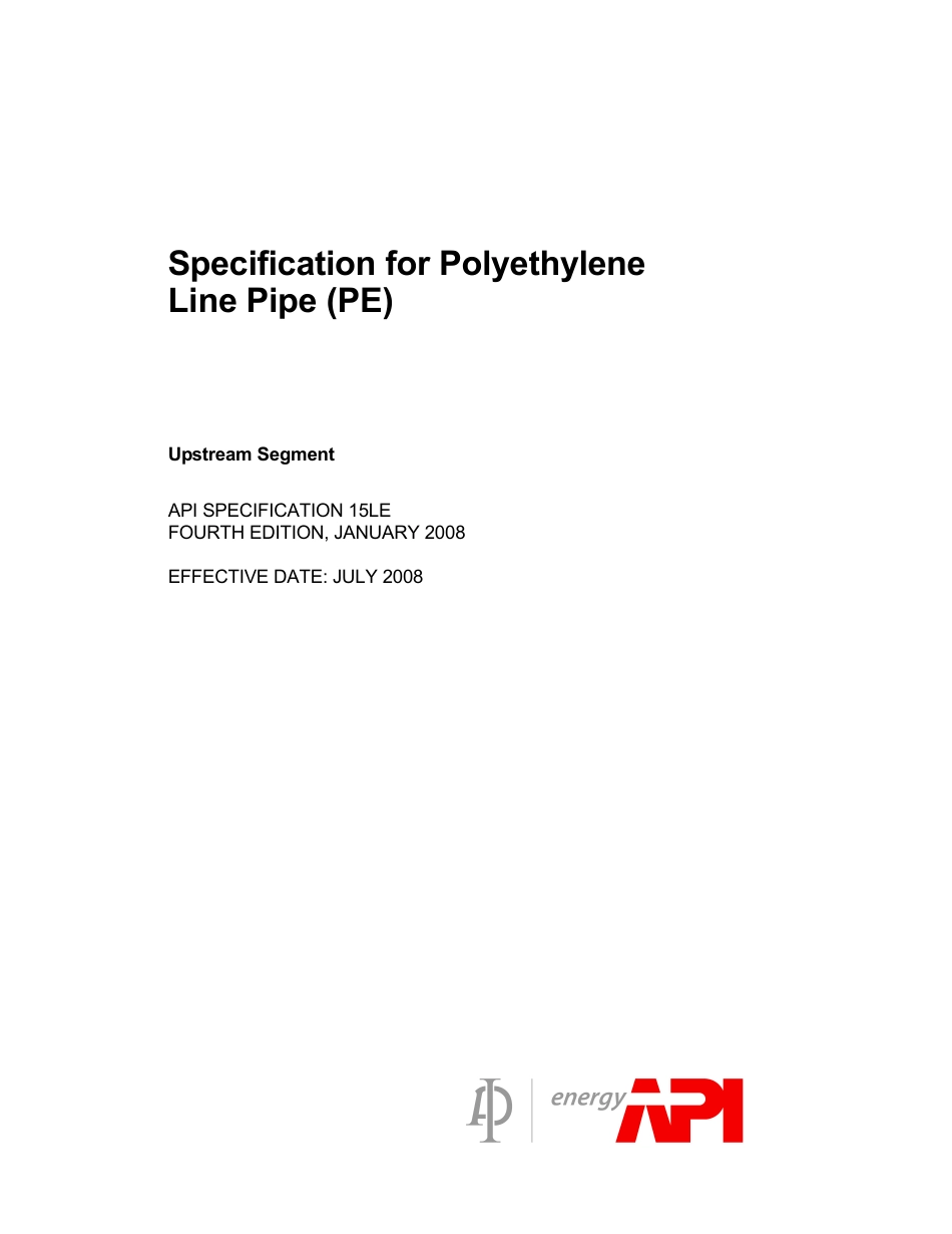API Spec 15LE-2008 Specification for Polyethylene Line Pipe (PE).pdf_第3页