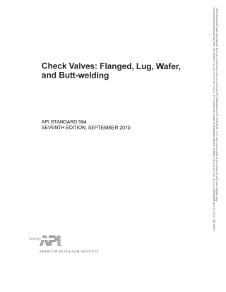 API Std 594-2010 Check Valves Flanged, Lug, Wafer, and Butt-Welding.pdf