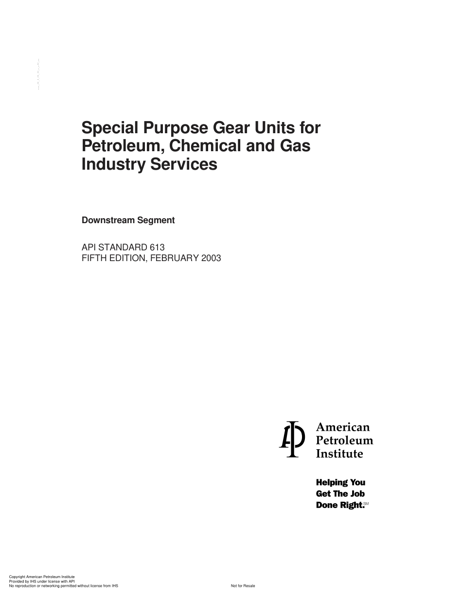 API Std 613-2003 Special Purpose Gear Units for Petroleum, Chemical and Gas Industry Services.pdf_第3页