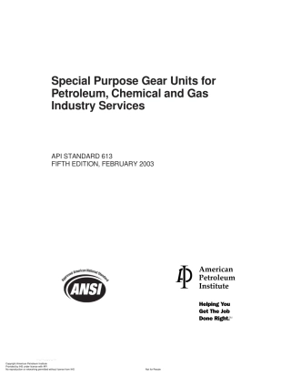 API Std 613-2003 Special Purpose Gear Units for Petroleum, Chemical and Gas Industry Services.pdf