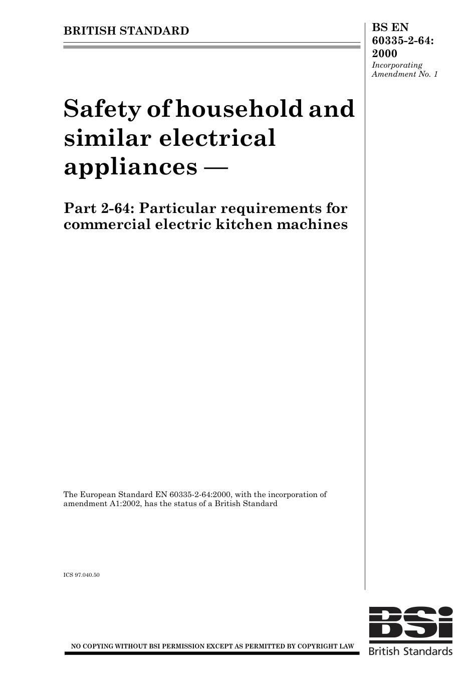 BS EN 60335-2-64-2000 (2003).pdf_第1页