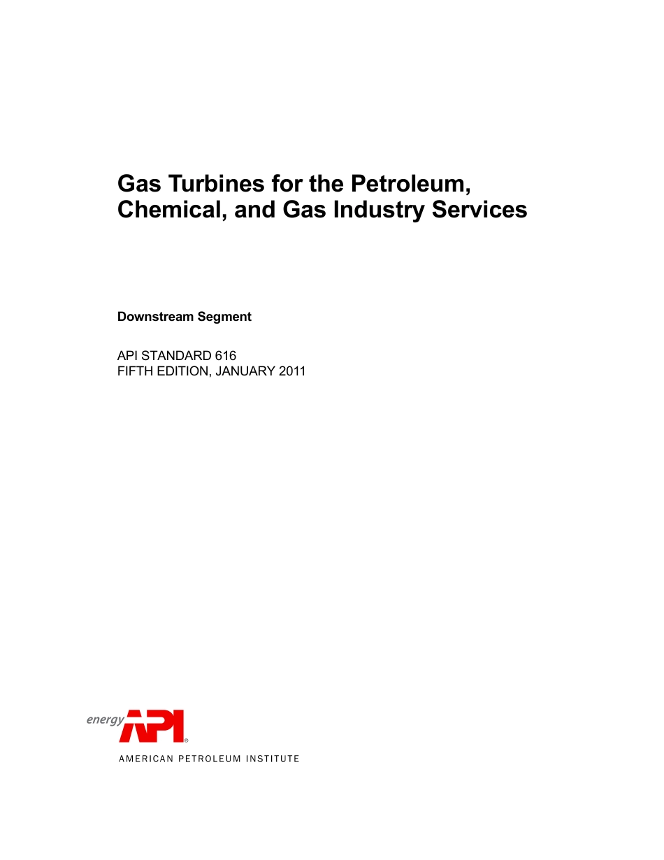 API Std 616 5th 2011 Gas Turbines for the Petroleum.pdf_第3页