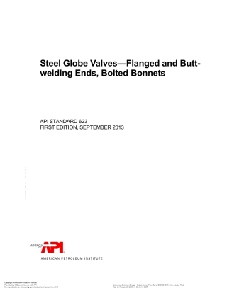API Std 623 2003 Steel Globe Valves—Flanged and Butt-Welding Ends, Bolted Bonnets.pdf