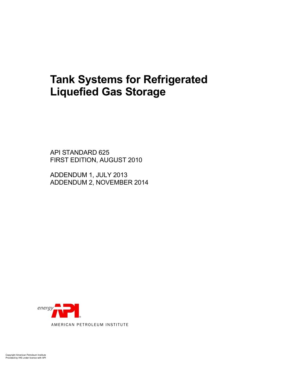API Std 625 1st Ed. Aug. 2010, Addendum 1 Jul. 2013, Addendum 2 Nov. 2014 T.pdf_第1页
