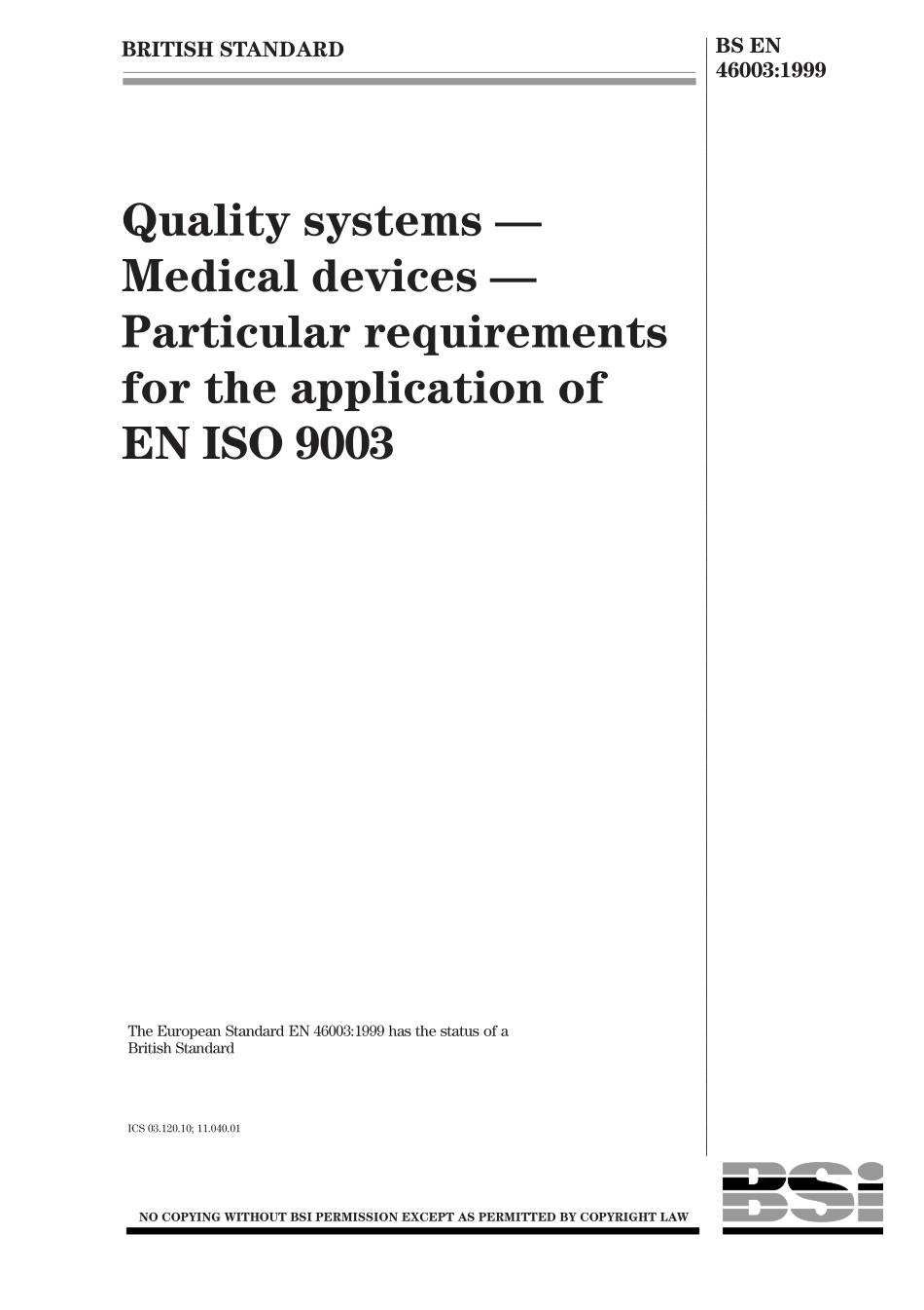 BS EN 46003-1999.pdf_第1页