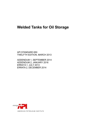 API Std 650 2016 Welded Tanks for Oil Storage, Twelfth Edition, January 2016.pdf
